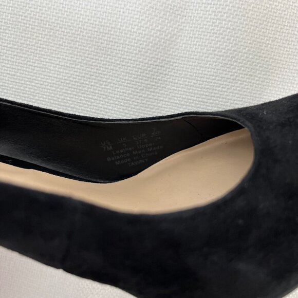 Franco Sarto Black Tawny Suede Pump Heel Women's Size 7 - Picture 12 of 15